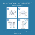 3-in-1 Corona- und Grippetest (1 Test-Kit)