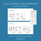3-in-1 Corona- und Grippetest (1 Test-Kit)