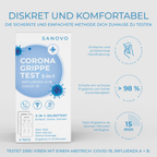 3-in-1 Corona- und Grippetest (2 Tests)